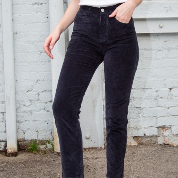 Brandy Melville Pants - NWT Brandy Melville Jane Navy Corduroy Pants